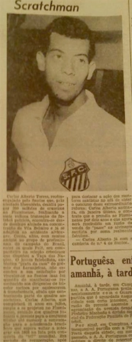 Primeira foto de Carlos Alberto Torres com a camisa do Santos em 1965. Foto enviada por Walter Roberto Peres