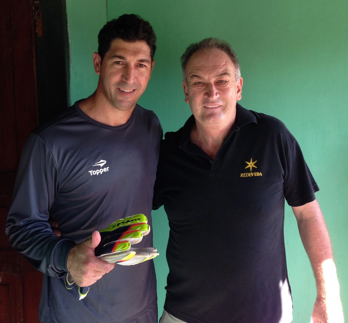 S&eacute;rgio e o rep&oacute;rter Edvaldo Tietz em julho de 2015. Foto enviada por Edvaldo Tietz