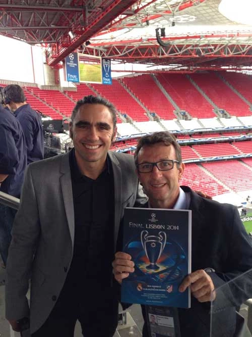 Sorín e Neto na final da Liga dos Campeões - 2014