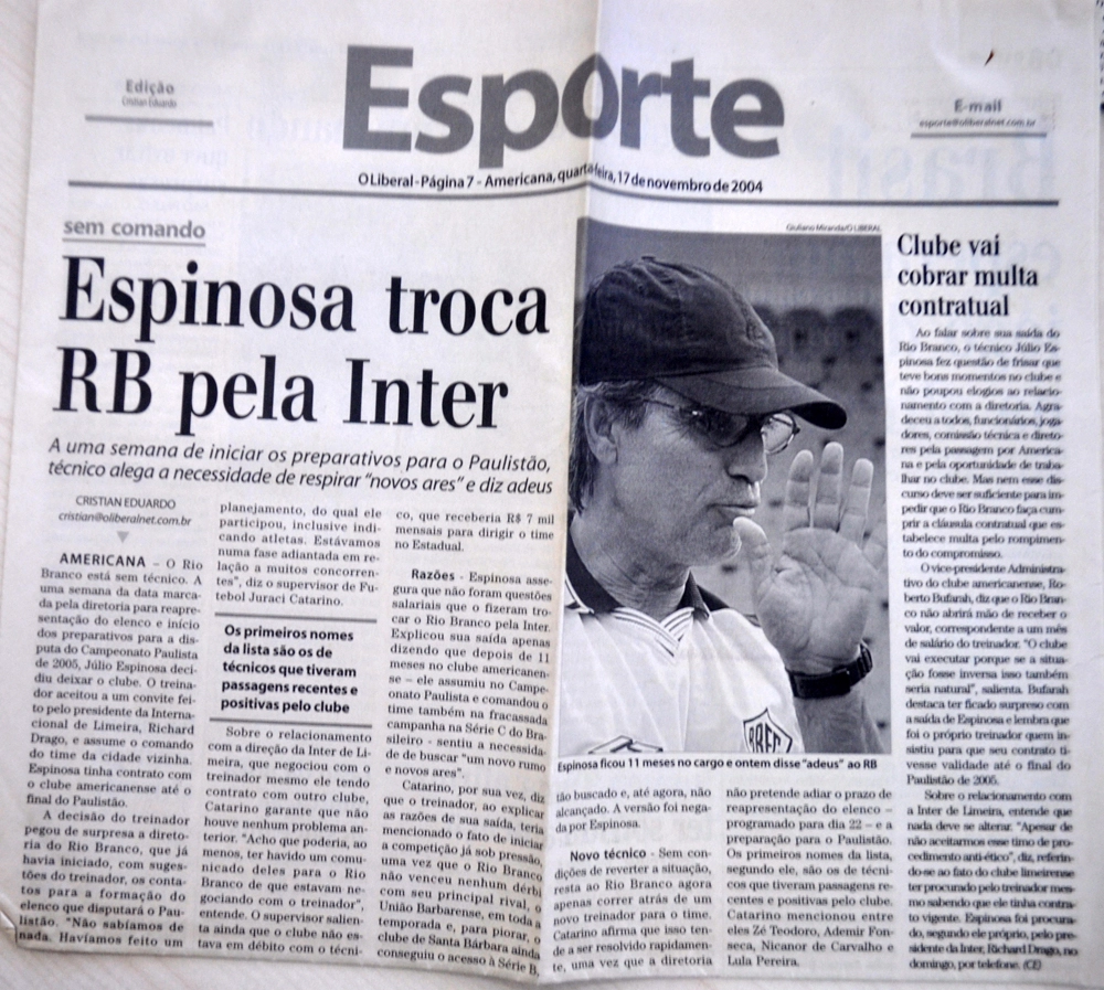 Jornal SEXTA - O radialista Pedro Espinosa, deixa a Rádio Grenal