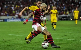 Rubro-Negro volta a enfrentar o time uruguaio. Foto: Alexandre Vidal/Flamengo