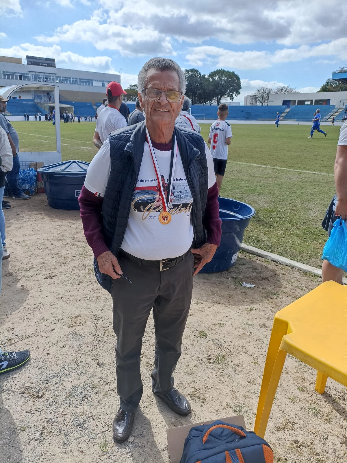 Em 27 de julho de 2022, aniversário de São José dos Campos, o Jogo da Paz, entre os maters do São Paulo e do São José, que terminou empatado em 1 a 1. Foto enviada por José Edvaldo Tietz