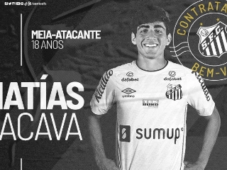 Matías Lacava, de 18 anos, assinou com o Peixe até o final de 2022. Foto: Divulgação