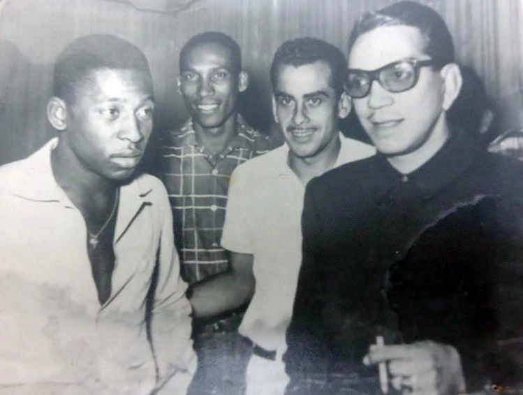 Pelé, Manga, Zito e o ator mexicano Cantinflas