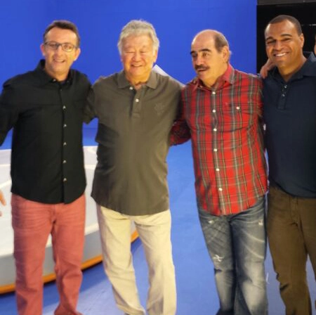 Neto, Echigo, Rivellino e Denilson, em fevereiro de 2014