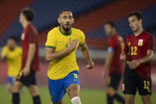 Matheus Cunha foi um dos destaques da seleção sub-24 em Tóquio. Foto: Lucas Figueiredo/CBF