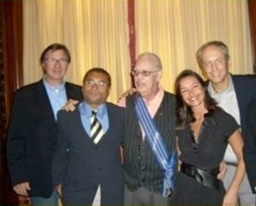 Da esquerda para a direita: Telmo Zanini, Paulo César Vasconcellos, Armando Nogueira, Renata Cordeiro, Luiz Fernando. Foto: site de Renata Cordeiro