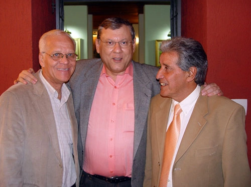 Ademir da Guia, Milton Neves e Héctor Silva.