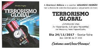 Eduardo Negrão lança o livro "Terrorismo Global". Prestigie!