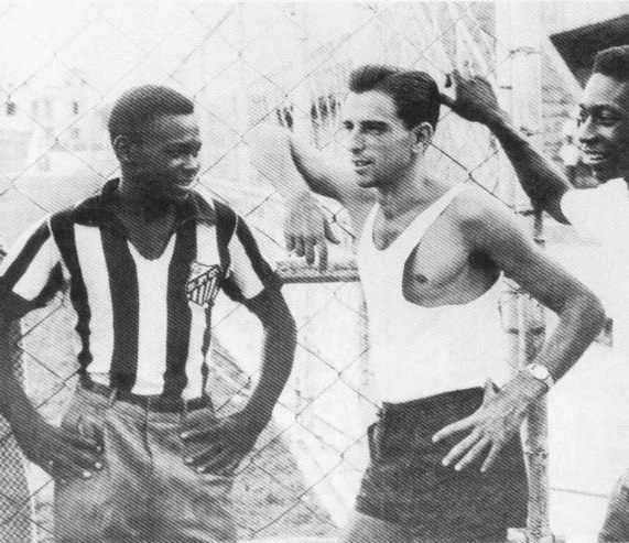 Coutinho, Pagão e o Rei Pelé, no final da década de 1950.