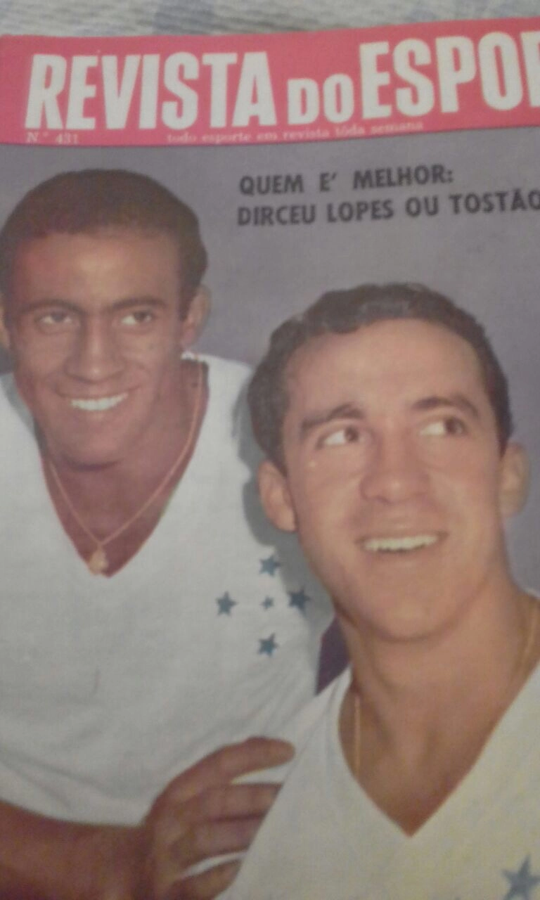 Capa da Revista do Esporte. Dirceu Lopes e Tostão fizeram história no Cruzeiro. Foto: Reprodução