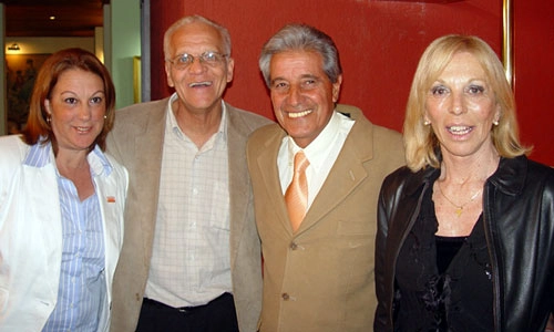 Ademir da Guia e Héctor Silva com as respectivas esposas