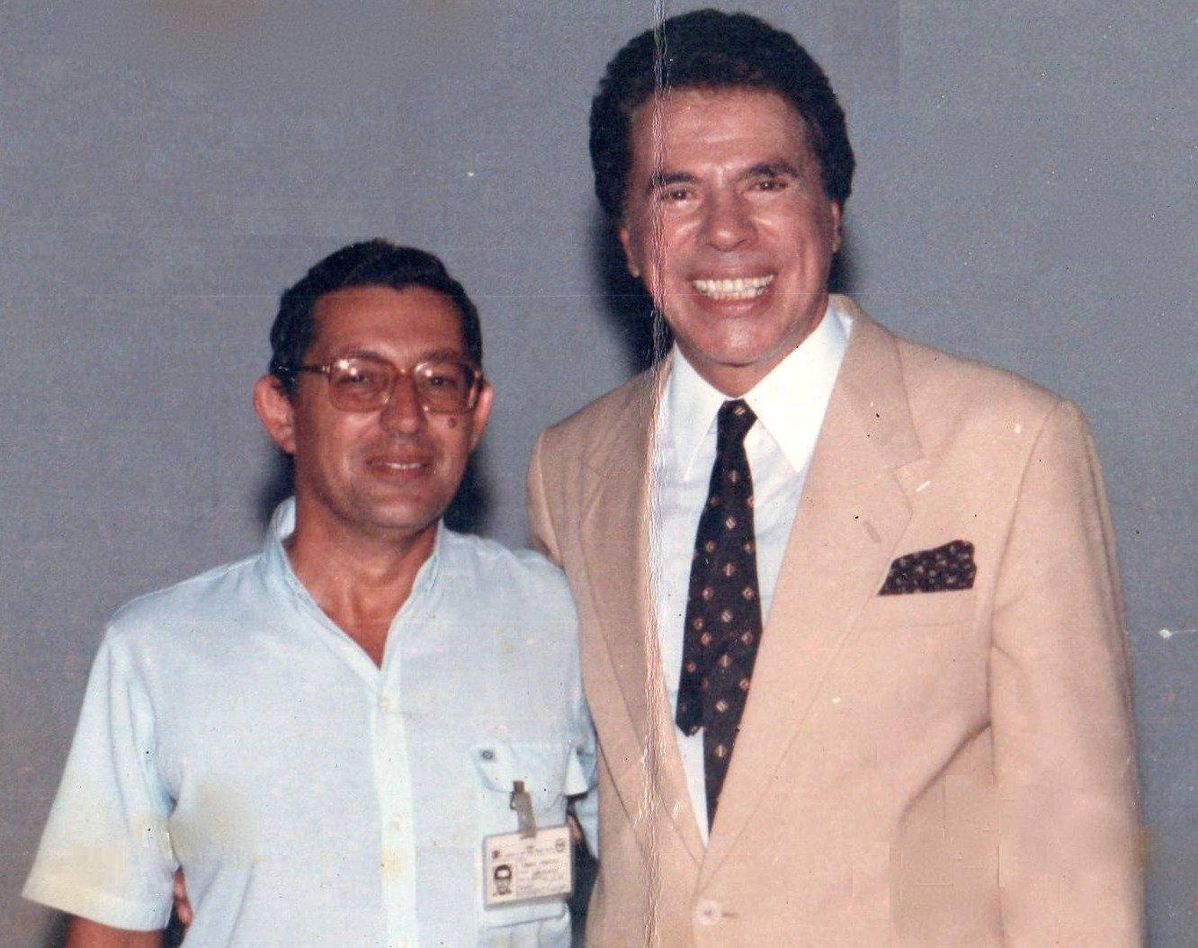 Sérgio Vernizzi e Silvio Santos. Foto enviada por Erik Narciso Vernizzi