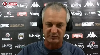 Treinador comentou após derrota para o Operário-PR. Foto: Reprodução/TV Vasco