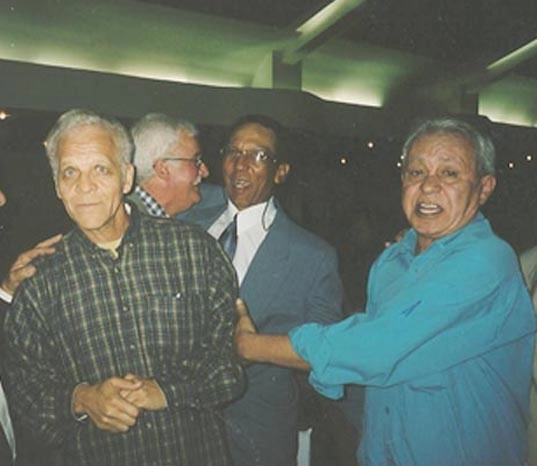 Festa para os veteranos do Verdão. Da esquerda para a direita: Ademir da Guia, Nicolau, Minuca e Zé Carlos