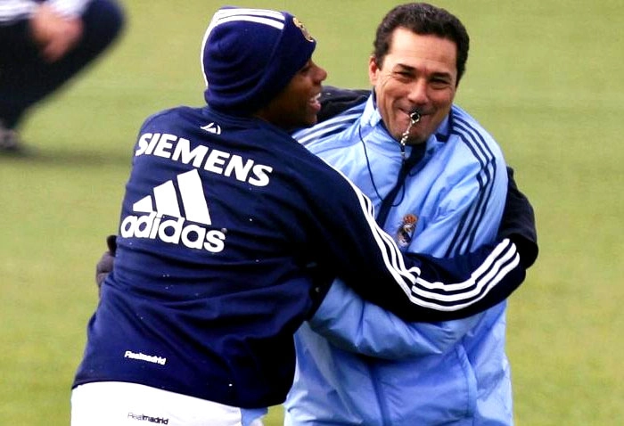 Na temporada 2004-2005, Vanderlei Luxemburgo treinou Robinho no Real Madrid. Os dois já haviam trabalhado juntos no Santos, campeão brasileiro de 2004. Foto: iG 