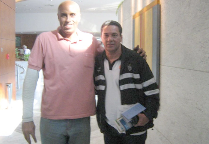 Em São Paulo, no dia 21 de agosto de 2008, com Carlos Alberto Diniz, que sermpre colabora com a seção 