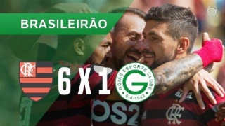 Apensa o Flamengo fez chover gols na goleada de 6 a 1 em cima do Goiás