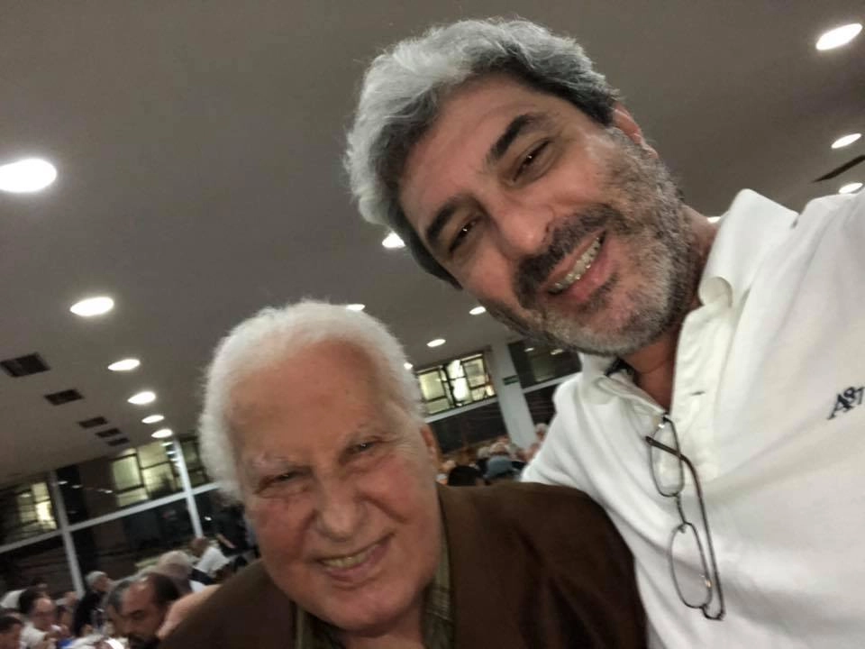 Alberto Dualib, aos 98 anos, e José Paulo da Glória em 14 de dezembro de 2018. Foto: José Paulo da Gloria