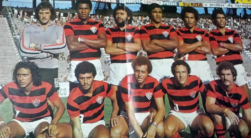 Time do Vitória, em 1979. Em pé, da esquerda para a direita: Gelson, Amadeu, Zé Alberto, Ailton Silva, Edson e Jurandir. Agachados: Silvinho, Zé Júlio, Dendê, Sena e Sivaldo