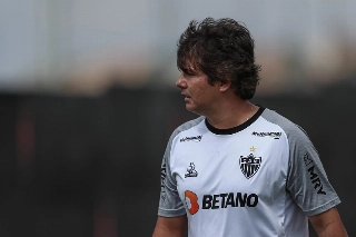 Cristiano Nunes durante treino na Cidade do Galo. Foto: Fotos: Pedro Souza/Clube Atlético Mineiro