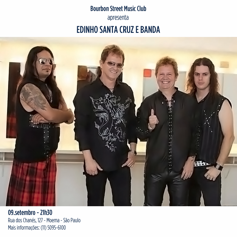 Edinho Santa Cruz faz um convite para o melhor do Rock com o show Edinho Santa Cruz faz um convite para o melhor do Rock com o show