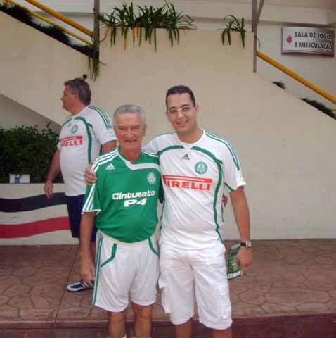 Dudu e o palmeirense Vinicius Constantino, no Clube Aramaçan, em Santo André (SP), no dia 26 de agosto de 2007