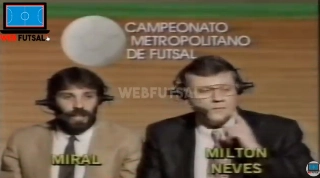 O ex-jogador Miral comentou a partida ao lado do jornalista. Foto: Reprodução