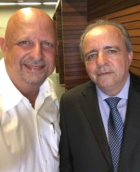 Nivaldo de Cillo e o treinador Vadão em 2019. Foto: Instagram de Nivaldo de Cillo
