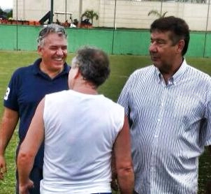 Lazaroni, Zico e Joel Santana. Foto: reprodução Facebook