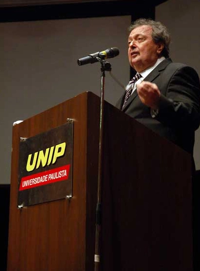 Durante palestra na UNIP, em 2015. Foto: UNIP