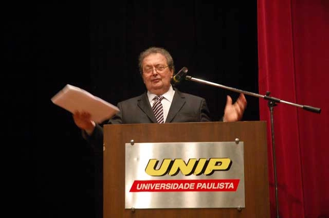 Durante palestra na UNIP, em 2015. Foto: UNIP