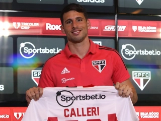 Atacante argentina pode estrear na partida contra o Atlético-GO, no domingo (19). Foto: Rubens Chiri/saopaulofc.net