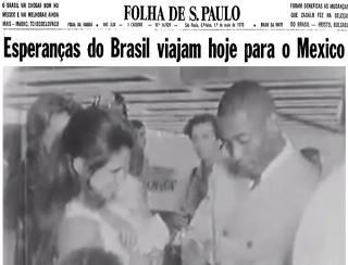 Vídeo: confira as imagens do embarque da seleção para a Copa de 1970