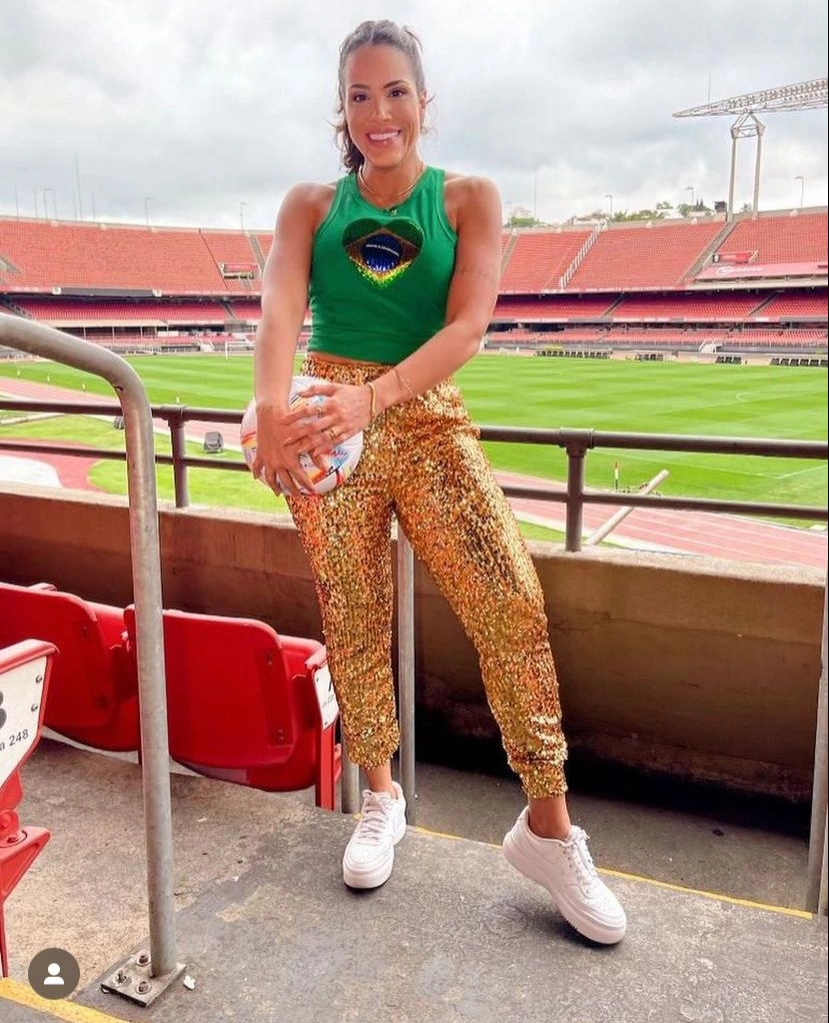 Em 2022, Sandra, esposa de Neto, no Estádio do Morumbi. Foto: arquivo pessoal de Neto