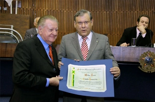 O jornalista em agosto de 2011, na Câmara Municipal de Santo André-SP. Foto: Airton S.F. Junior/Divulgação