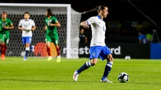 Filipe Lu&iacute;s durante Brasil x Bol&iacute;via na estreia da Copa Am&eacute;rica
