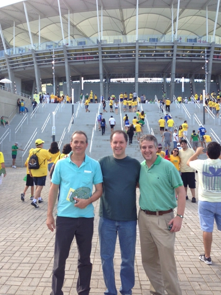 Mário Quaranta e o presidente do Palmeiras, Paulo Nobre. Foto: Acervo pessoal