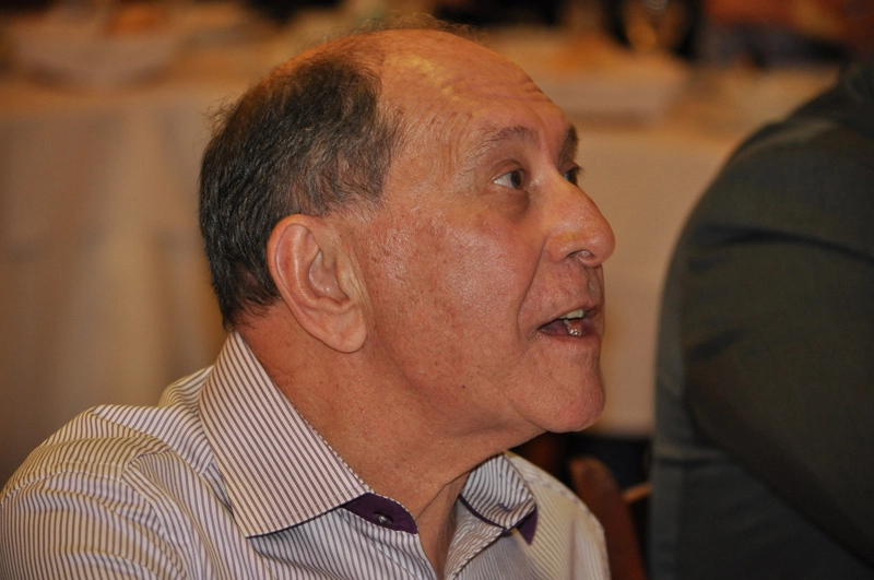 Em 30 de maio de 2014, no restaurante Bassi, durante confraternização da Rádio Bandeirantes. Foto: Marcos Júnior/Portal TT