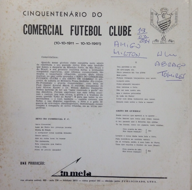 Contracapa do álbum 