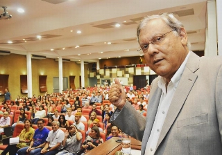 Evento aconteceu na recepção aos calouros. Foto: Denise Guimarães