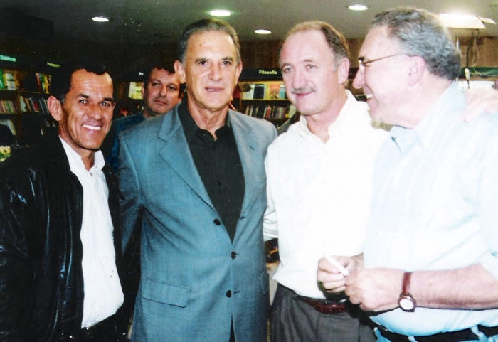 Da esquerda para a direita: Buião, Carlos Alberto Silva, Luiz Felipe Scolari e Ruy Carlos Ostermann. Foto: Portal TT