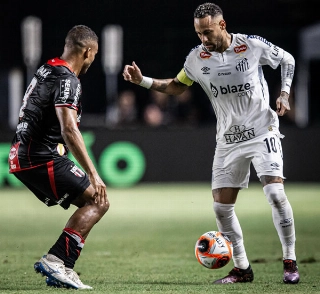 Retorno do jogador aconteceu no empate diante do Botafogo. Foto: Raul Baretta/ Santos FC