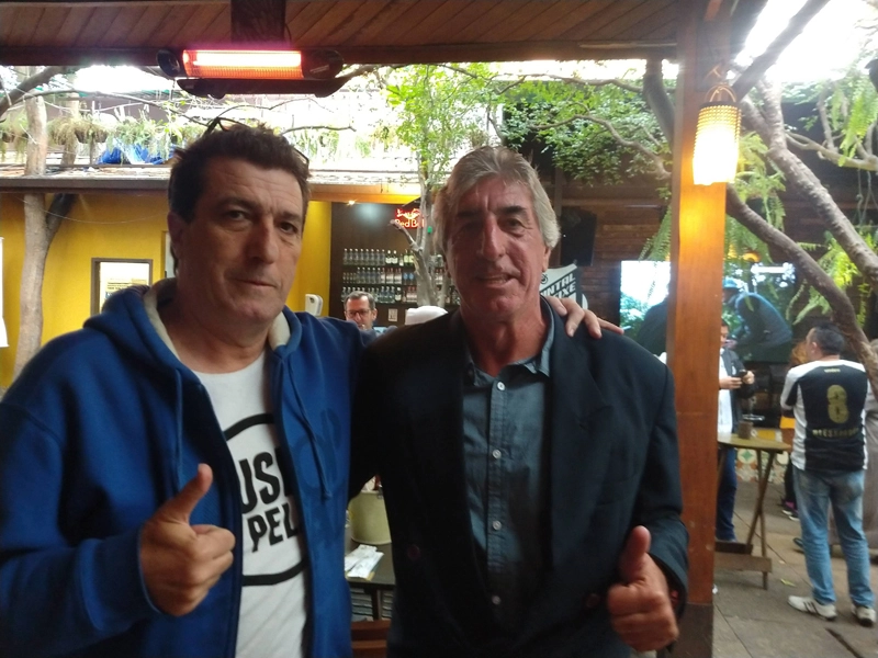 Carlos Alberto Spina (ex-Matsubara) e Fernando Narigudo em julho de 2019. Foto: arquivo pessoal de Carlos Alberto Spina