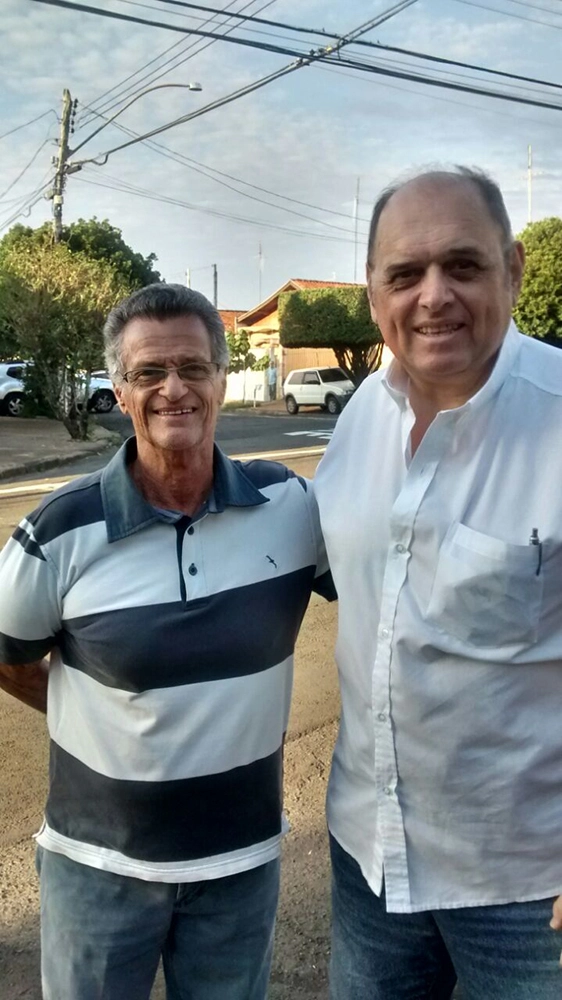 Peixinho e Rogério Achilles, em 14 de maio de 2016. Foto: Arquivo pessoal