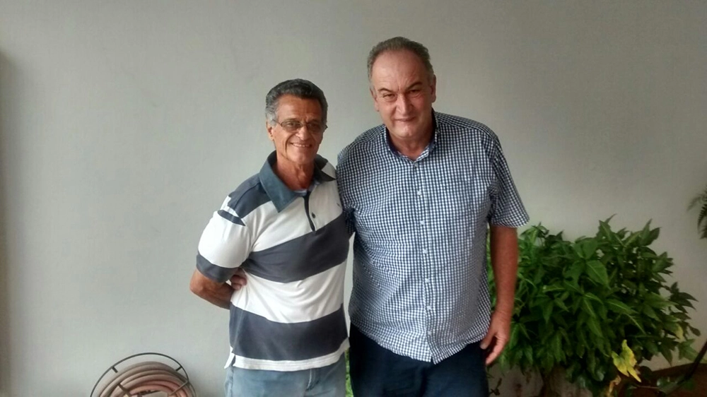 Em Piracicaba, no dia 14 de maio de 2016. Peixinho e José Edvaldo Tietz. Foto: Arquivo pessoal