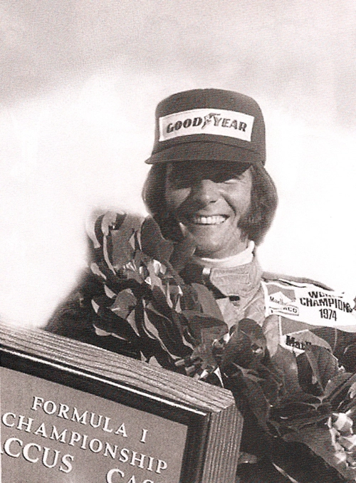 O orgulho do barão. Émerson Fittipaldi, seu filho, em 1974, ano em que conquistou seu segundo título mundial de Fórmula 1