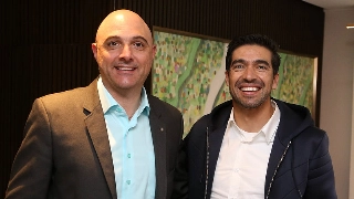 Presidente do Verdão destacou que o Palmeiras está satisfeito com o técnico português. Foto: Cesar Greco