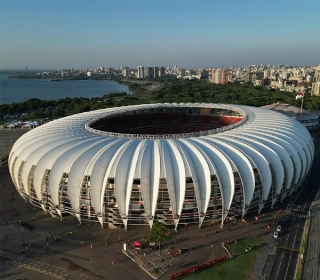Vista a&eacute;rea do est&aacute;dio que foi reformado para a Copa de 2014. Foto: Instagram do Inter