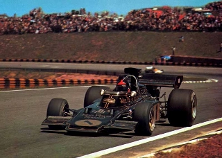 A icônica Lotus preta e dourada do brasileiro em 11 de fevereiro de 1973. Foto: Divulgação